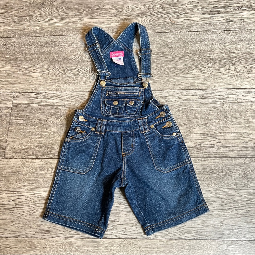 Vintage jean overall shorts